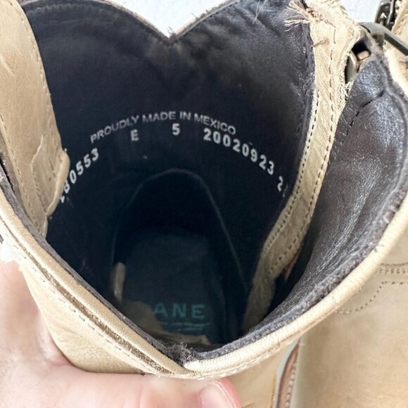 Lane PLAIN JANE Womens Cowboy Booties 5 Butterscotch Western Cowgirl Short Boots - Picture 10 of 13